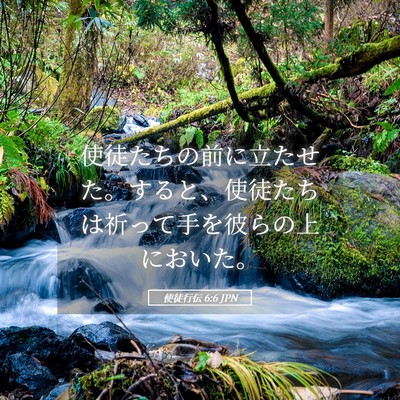 Picture 05 - 使徒行伝 6:6 JPN - 使徒たちの前に立たせた。すると、 - Bible Verse Picture