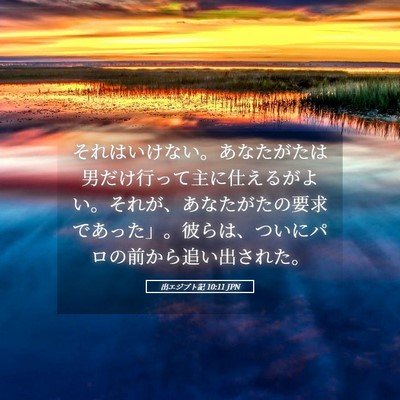 Picture 05 - 出エジプト記 10:11 JPN - それはいけない。あなたがたは男だ - Bible Verse Picture
