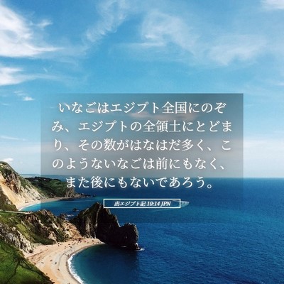 Picture 05 - 出エジプト記 10:14 JPN - いなごはエジプト全国にのぞみ、エ - Bible Verse Picture