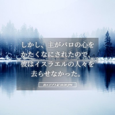 Picture 05 - 出エジプト記 10:20 JPN - しかし、主がパロの心をかたくなに - Bible Verse Picture
