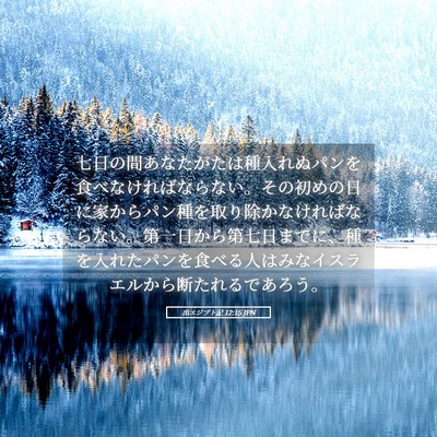 Picture 05 - 出エジプト記 12:15 JPN - 七日の間あなたがたは種入れぬパン - Bible Verse Picture
