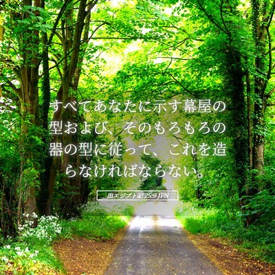 Picture 05 - 出エジプト記 25:9 JPN - すべてあなたに示す幕屋の型および - Bible Verse Picture