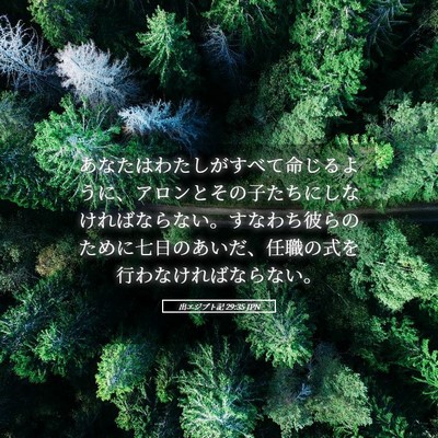 Picture 05 - 出エジプト記 29:35 JPN - あなたはわたしがすべて命じるよう - Bible Verse Picture