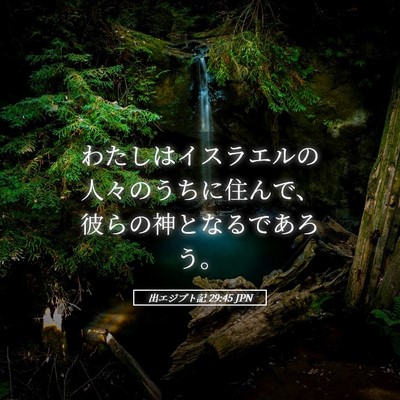 Picture 05 - 出エジプト記 29:45 JPN - わたしはイスラエルの人々のうちに - Bible Verse Picture