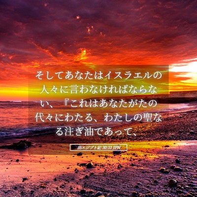 Picture 05 - 出エジプト記 30:31 JPN - そしてあなたはイスラエルの人々に - Bible Verse Picture
