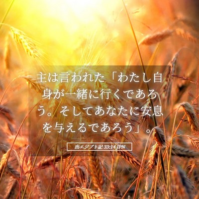 Picture 05 - 出エジプト記 33:14 JPN - 主は言われた「わたし自身が一緒に - Bible Verse Picture