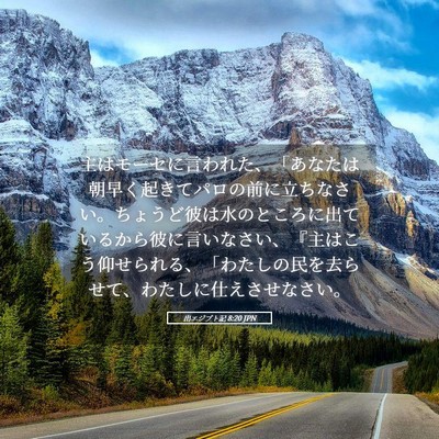 Picture 05 - 出エジプト記 8:20 JPN - 主はモーセに言われた、「あなたは - Bible Verse Picture