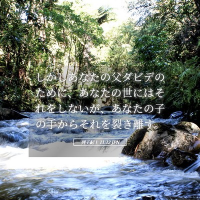 Picture 05 - 列王紀上 11:12 JPN - しかしあなたの父ダビデのために、 - Bible Verse Picture