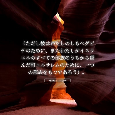 Picture 05 - 列王紀上 11:32 JPN - （ただし彼はわたしのしもべダビデ - Bible Verse Picture