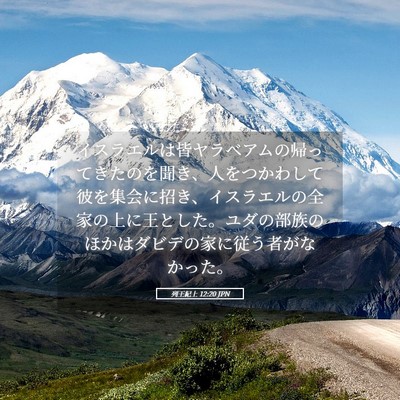 Picture 05 - 列王紀上 12:20 JPN - イスラエルは皆ヤラベアムの帰って - Bible Verse Picture