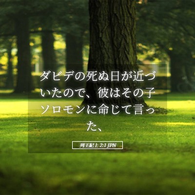Picture 05 - 列王紀上 2:1 JPN - ダビデの死ぬ日が近づいたので、彼 - Bible Verse Picture