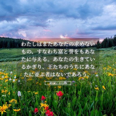 Picture 05 - 列王紀上 3:13 JPN - わたしはまたあなたの求めないもの - Bible Verse Picture