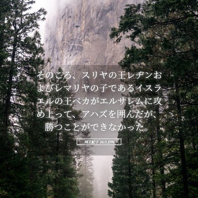 Picture 05 - 列王紀下 16:5 JPN - そのころ、スリヤの王レヂンおよび - Bible Verse Picture