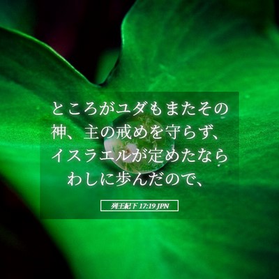 Picture 05 - 列王紀下 17:19 JPN - ところがユダもまたその神、主の戒 - Bible Verse Picture
