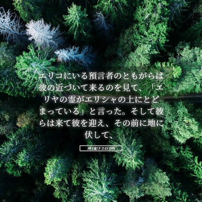 Picture 05 - 列王紀下 2:15 JPN - エリコにいる預言者のともがらは彼 - Bible Verse Picture