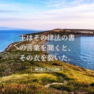 Picture 05 - 列王紀下 22:11 JPN - 王はその律法の書の言葉を聞くと、 - Bible Verse Picture