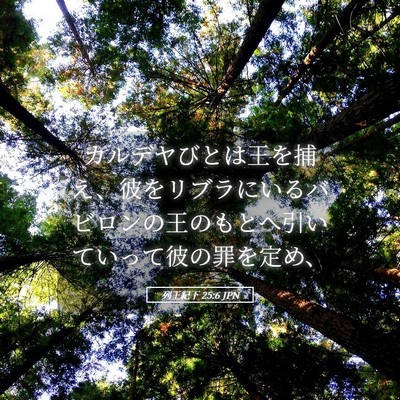Picture 05 - 列王紀下 25:6 JPN - カルデヤびとは王を捕え、彼をリブ - Bible Verse Picture