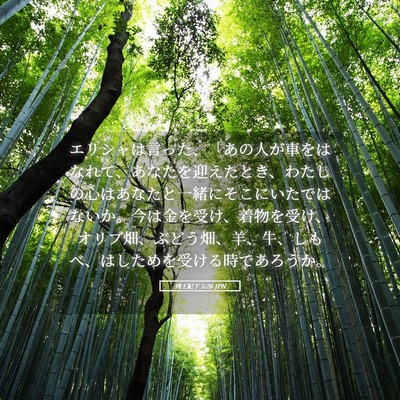 Picture 05 - 列王紀下 5:26 JPN - エリシャは言った、「あの人が車を - Bible Verse Picture