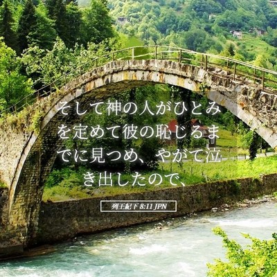 Picture 05 - 列王紀下 8:11 JPN - そして神の人がひとみを定めて彼の - Bible Verse Picture