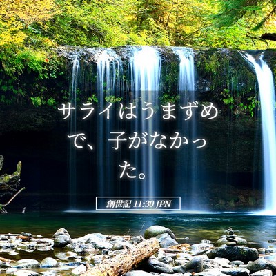 Picture 05 - 創世記 11:30 JPN - サライはうまずめで、子がなかった - Bible Verse Picture