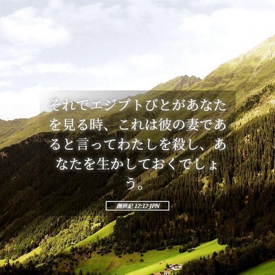 Picture 05 - 創世記 12:12 JPN - それでエジプトびとがあなたを見る - Bible Verse Picture