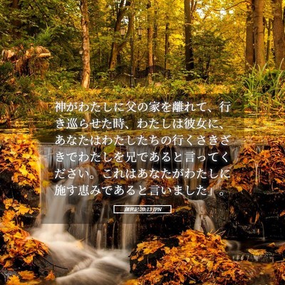 Picture 05 - 創世記 20:13 JPN - 神がわたしに父の家を離れて、行き - Bible Verse Picture