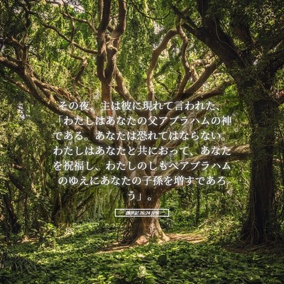 Picture 05 - 創世記 26:24 JPN - その夜、主は彼に現れて言われた、 - Bible Verse Picture