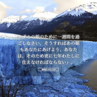 Picture 05 - 創世記 29:27 JPN - まずこの娘のために一週間を過ごし - Bible Verse Picture