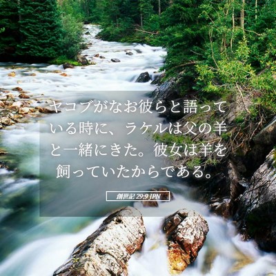 Picture 05 - 創世記 29:9 JPN - ヤコブがなお彼らと語っている時に - Bible Verse Picture