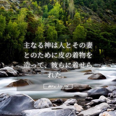 Picture 05 - 創世記 3:21 JPN - 主なる神は人とその妻とのために皮 - Bible Verse Picture