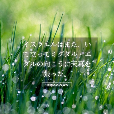 Picture 05 - 創世記 35:21 JPN - イスラエルはまた、いで立ってミグ - Bible Verse Picture