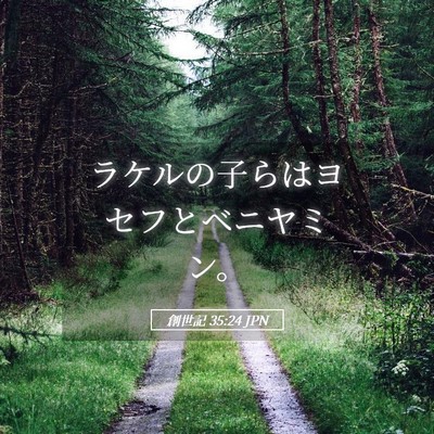 Picture 05 - 創世記 35:24 JPN - ラケルの子らはヨセフとベニヤミン - Bible Verse Picture