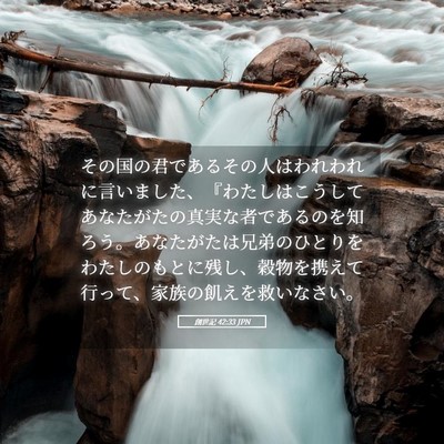 Picture 05 - 創世記 42:33 JPN - その国の君であるその人はわれわれ - Bible Verse Picture