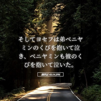 Picture 05 - 創世記 45:14 JPN - そしてヨセフは弟ベニヤミンのくび - Bible Verse Picture