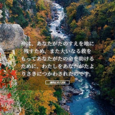 Picture 05 - 創世記 45:7 JPN - 神は、あなたがたのすえを地に残す - Bible Verse Picture