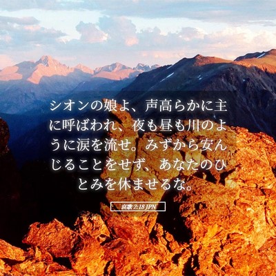 Picture 05 - 哀歌 2:18 JPN - シオンの娘よ、声高らかに主に呼ば - Bible Verse Picture