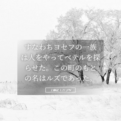 Picture 05 - 士師記 1:23 JPN - すなわちヨセフの一族は人をやって - Bible Verse Picture