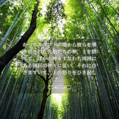 Picture 05 - 士師記 2:12 JPN - かつてエジプトの地から彼らを導き - Bible Verse Picture