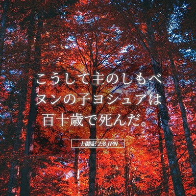 Picture 05 - 士師記 2:8 JPN - こうして主のしもべヌンの子ヨシュ - Bible Verse Picture