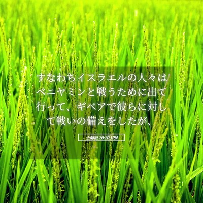 Picture 05 - 士師記 20:20 JPN - すなわちイスラエルの人々はベニヤ - Bible Verse Picture