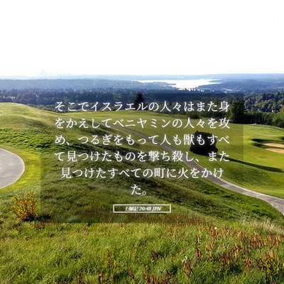 Picture 05 - 士師記 20:48 JPN - そこでイスラエルの人々はまた身を - Bible Verse Picture