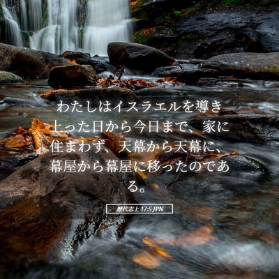 Picture 05 - 歴代志上 17:5 JPN - わたしはイスラエルを導き上った日 - Bible Verse Picture