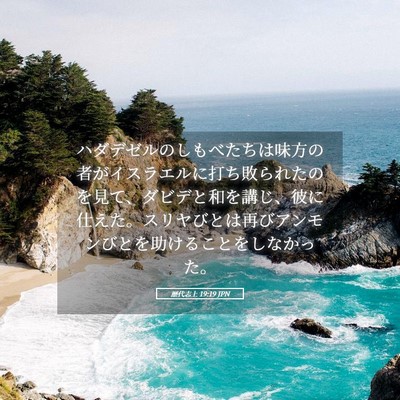 Picture 05 - 歴代志上 19:19 JPN - ハダデゼルのしもべたちは味方の者 - Bible Verse Picture