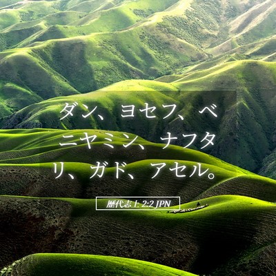 Picture 05 - 歴代志上 2:2 JPN - ダン、ヨセフ、ベニヤミン、ナフタ - Bible Verse Picture