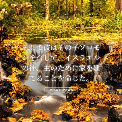 Picture 05 - 歴代志上 22:6 JPN - そして彼はその子ソロモンを召して - Bible Verse Picture