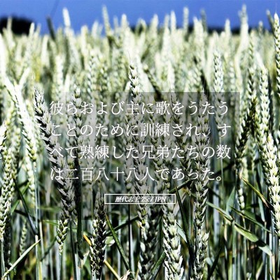 Picture 05 - 歴代志上 25:7 JPN - 彼らおよび主に歌をうたうことのた - Bible Verse Picture
