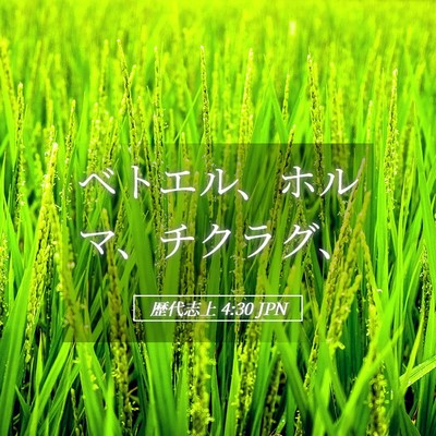 Picture 05 - 歴代志上 4:30 JPN - ベトエル、ホルマ、チクラグ、 - Bible Verse Picture