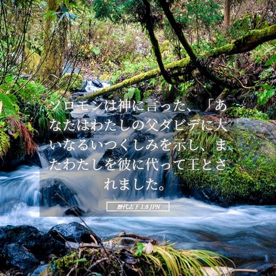 Picture 05 - 歴代志下 1:8 JPN - ソロモンは神に言った、「あなたは - Bible Verse Picture