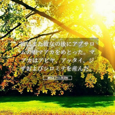 Picture 05 - 歴代志下 11:20 JPN - 彼はまた彼女の後にアブサロムの娘 - Bible Verse Picture