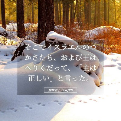 Picture 05 - 歴代志下 12:6 JPN - そこでイスラエルのつかさたち、お - Bible Verse Picture